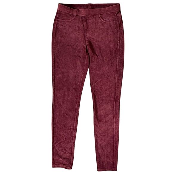 Uniqlo Corduroy Leggings Pull On Stretch Pants Womens Size Small Burgundy - Picture 2 of 8